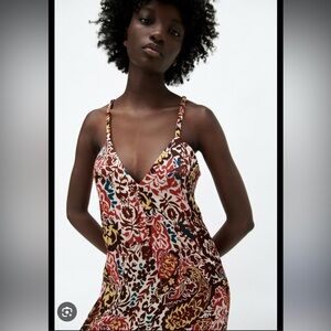 Multicolor Patterned Women's Dress